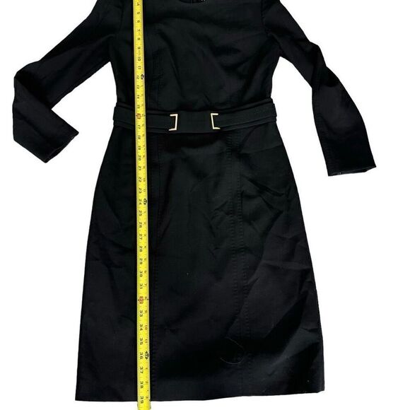 BOSS Hugo Boss Designer Little Black Dress Classic Midi Stretchy Size Medium 6/8 - Picture 3 of 11